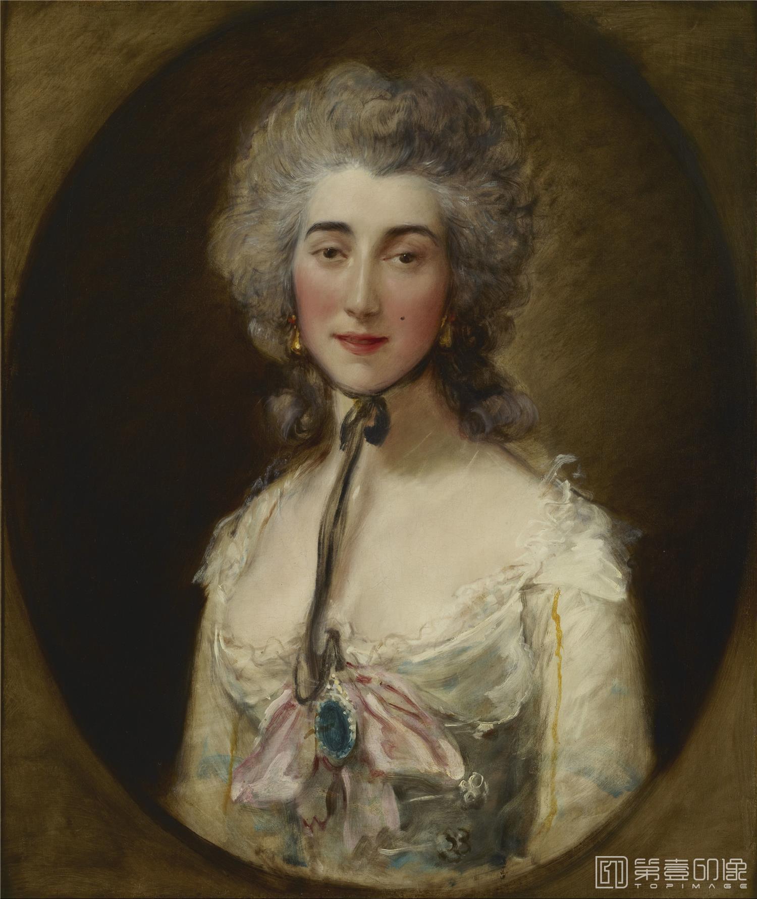 油画-美国弗里克美术馆藏画-Thomas Gainsborough - Grace Dalrymple Elliott, c.1782-188